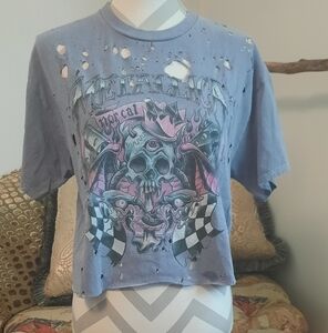 Customized Faded Metallica Cropped Tee